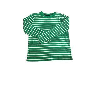 Green Striped Long-Sleeve Shirt by Hanna Andersson - Size 120 (6-7 Years)